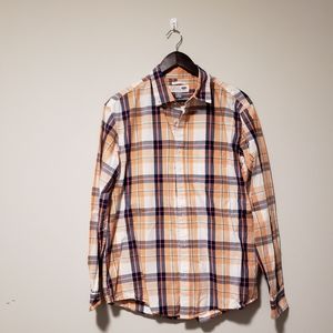 Orange plaid old navy casual shirt